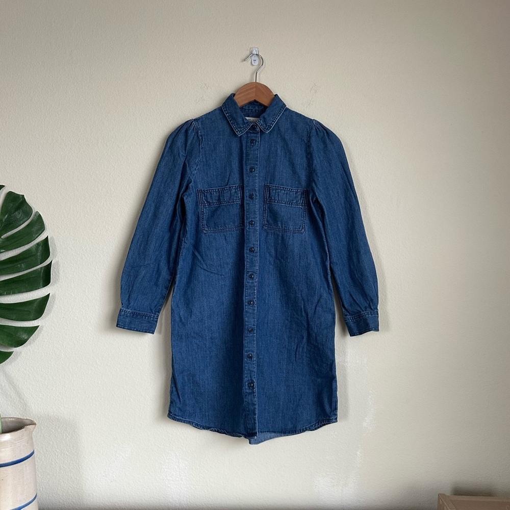 Madewell Denim Puff Sleeve Shirtdress